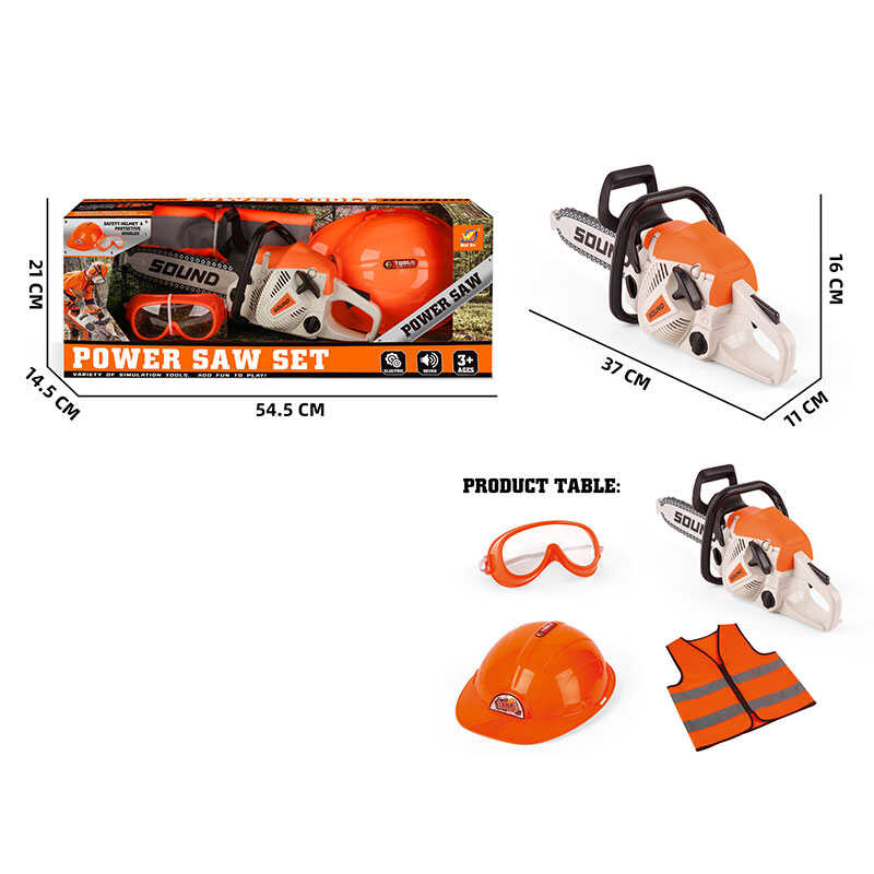 Набір інструментів 192 H 2/3 (12) 4 елементи, звук, ланцюгова пила, каска, окуляри, жилетка, в коробці