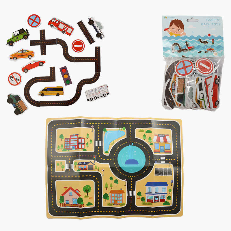 Гра для ванни C 64956 (100) машинки, дорога, карта, в пакеті