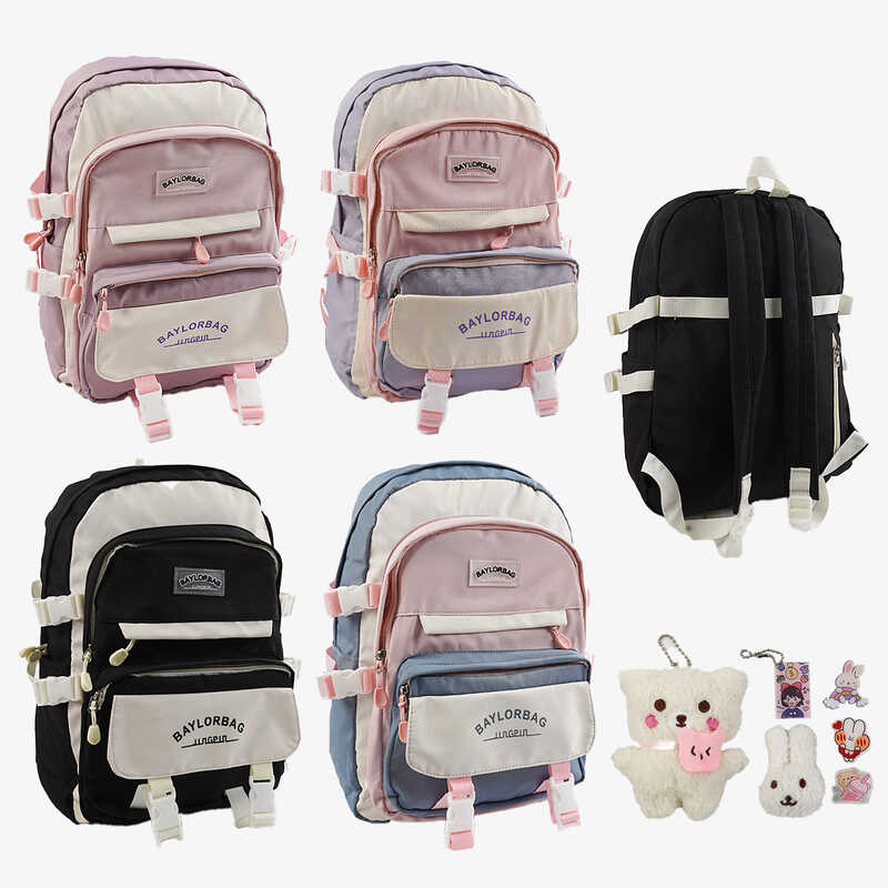 Рюкзак C 72854 (50) 4 кольори, розмір: 37х17х49 см, 2 відділення, 6 кишень, на блискавці, м`яка іграшка, піни, в пакеті, ВИДАЄТЬСЯ ТІЛЬКИ МІКС ВИДІВ