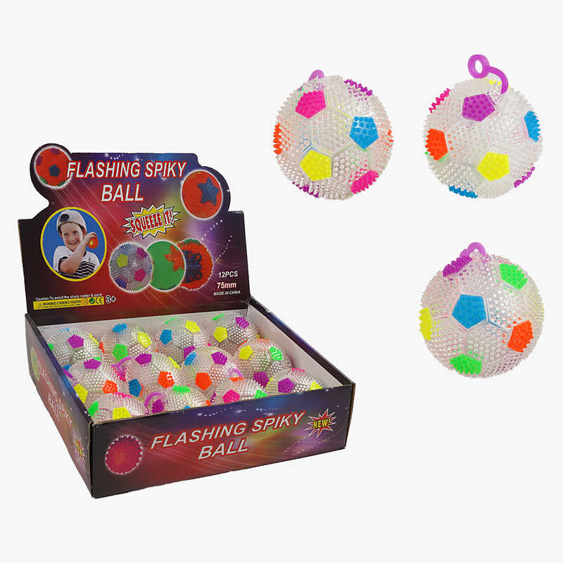 М`яч стрибун C 70421 (30) ЦІНА ЗА 12 ШТУК В БЛОЦІ, пискавка, підсвічується, в коробці