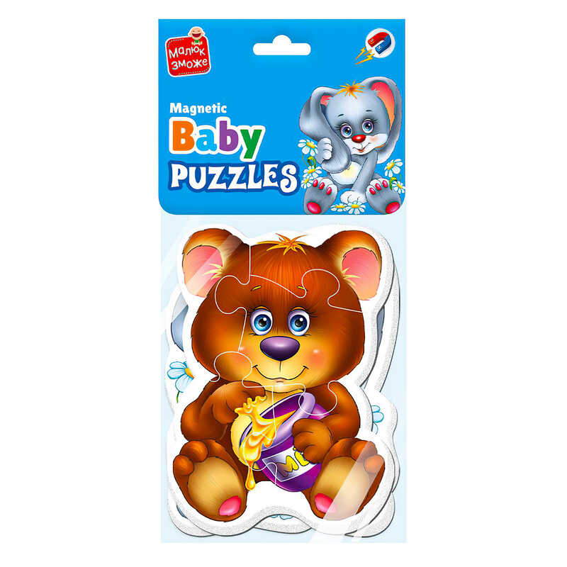 гр Гра розвиваюча пазли бейбі магнітні "Малюк зможе. Лісові жителі"  VT3208-17 (50)  "Vladi Toys"