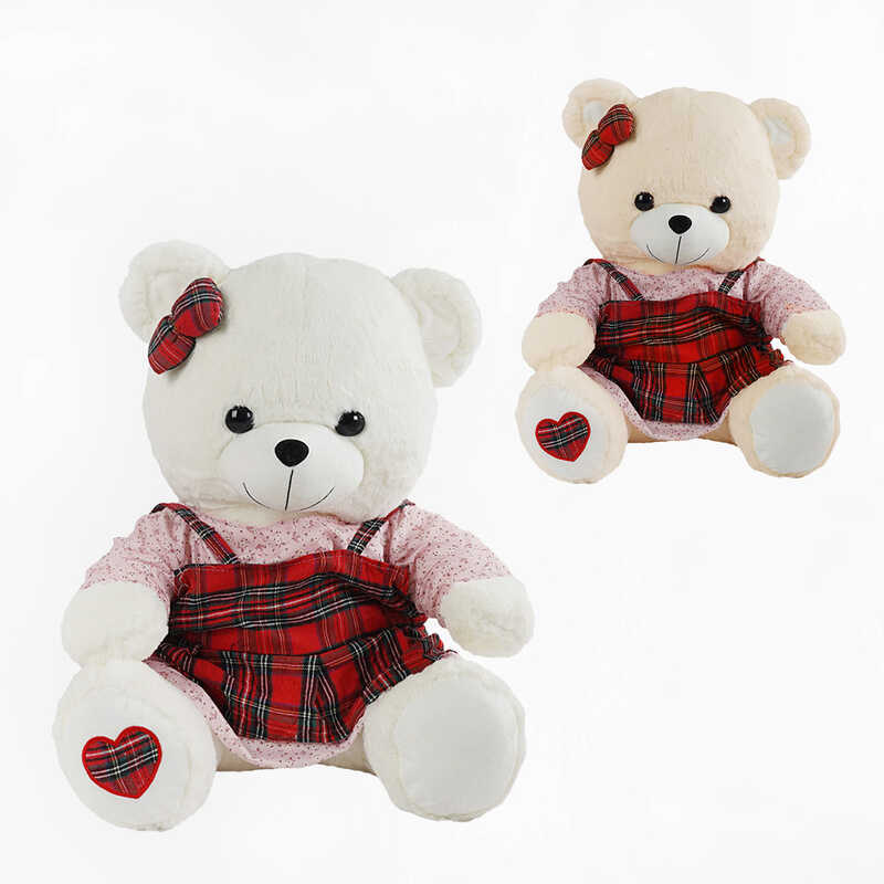 М`яка іграшка M 17381 (30) 2 кольори, “Ведмедик”, висота у сидячому положенні 46 см,  у пакеті