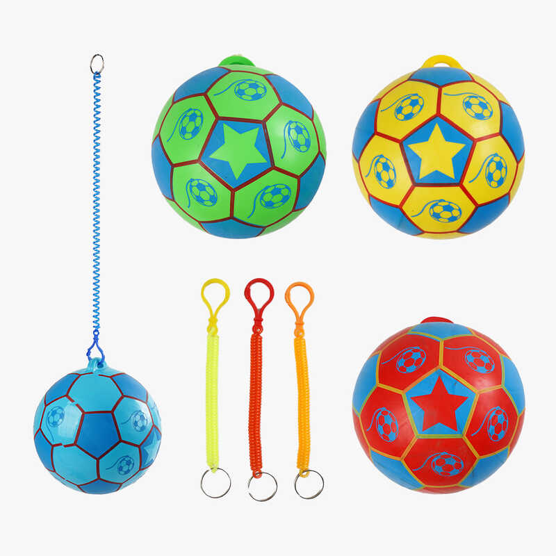 М`яч гумовий С 70489 (300) 4 види, діаметр - 17 см, карабін з пружинкою, ВИДАЄТЬСЯ МІКС ВИДІВ