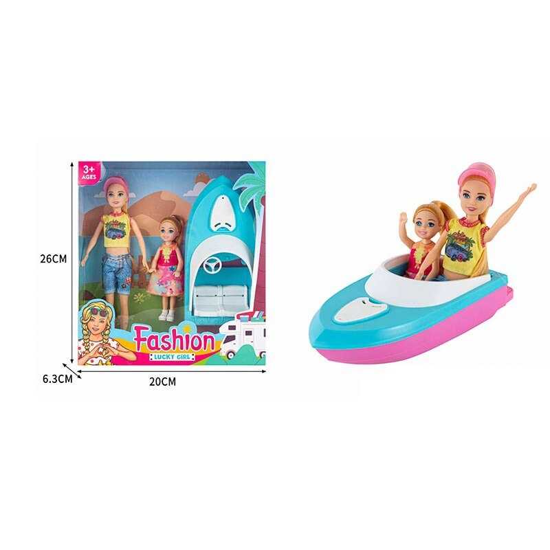 Набір ляльок ST 5612-8 (72/2) 2 ляльки, катер, висота 23 см, в коробці