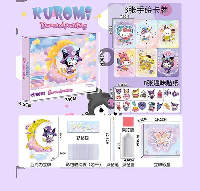 Алмазна мозаїка 24384 (36/2) акриловий стенд, 6 карток, 8 наліпок, алмази, тарілочка, віск, стилус, в коробці