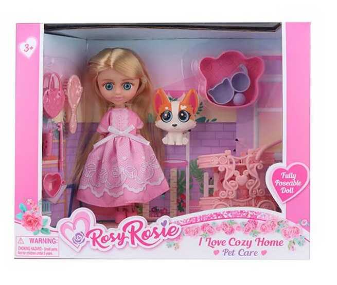 Лялька RR 001 (48/2) висота: 16 см, шарнірні суглоби, знімний одяг, улюбленець, аксесуари, в коробці