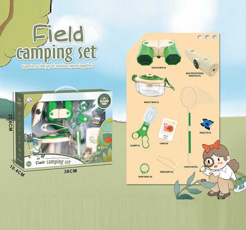 Набір дослідника JLX 6622-8 (24)  комаха, компас, бінокль, бокс, сочок, кільця, ремінець, щипці,  картки, в коробці
