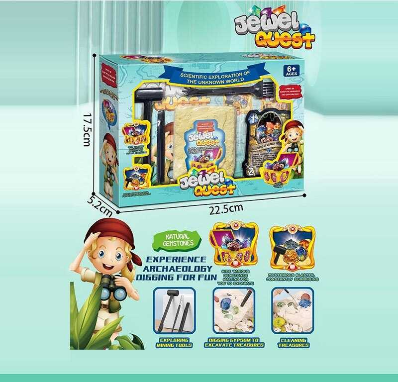 Розкопки 2053 (72) гіпсовий блок, інструменти, в коробці