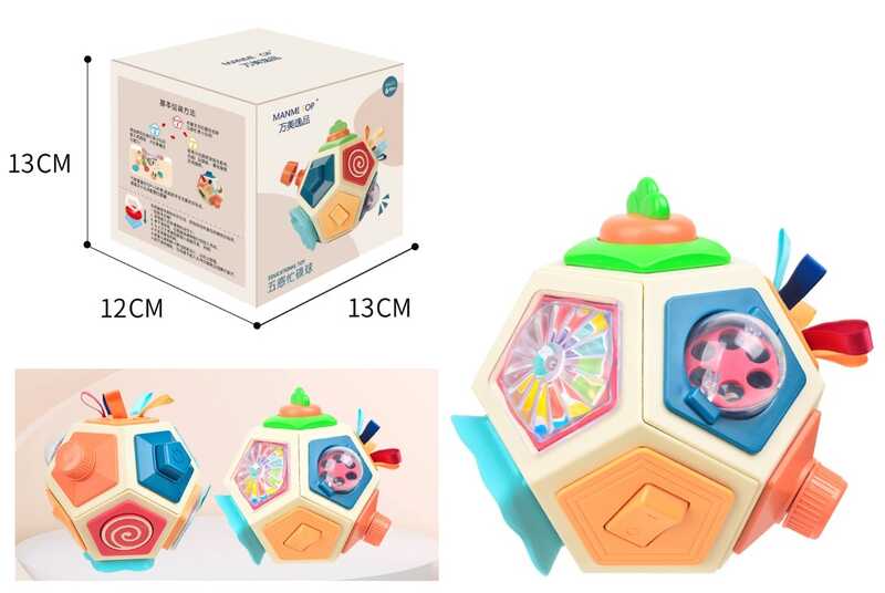 Розвивальна гра MT 033619 (48), бізікуб, пальчикові ігри, віконце з липучкою, брязкальце, люстерко, калейдоскоп, в коробці