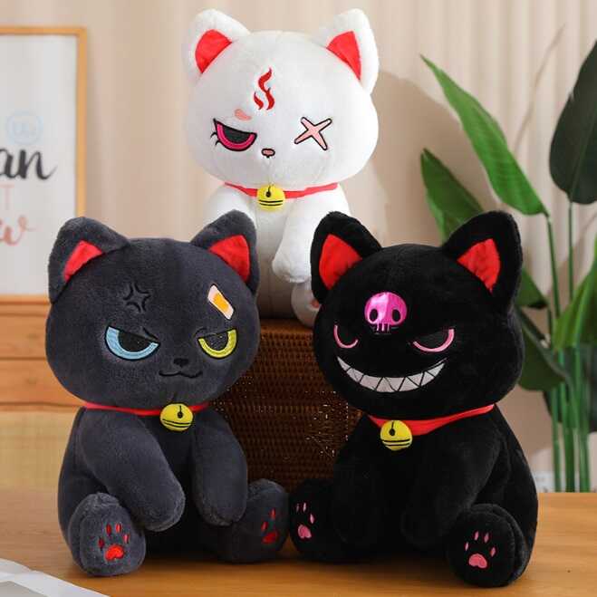 М`яка іграшка M 18818 (50) "Котик", висота 43 см, сидяча, імітований нашийник з дзвіночком, ВИДАЄТЬСЯ ТІЛЬКИ МІКС ВИДІВ