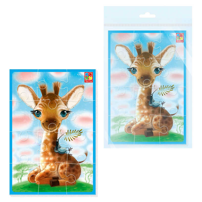 гр Пазли м'які А4 "Малюк зможе. Жирафа" VT1103-94 (50) "Vladi Toys", в пакеті