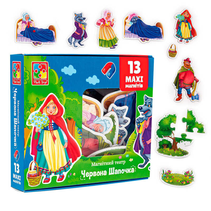 гр Гра настільна "Магнітний театр. Червона шапочка" VT3206-52 /укр/  (12) "Vladi Toys"