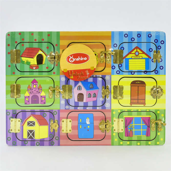 Бізіборд дерев'яний M 02999 (32) замочки, в плівці