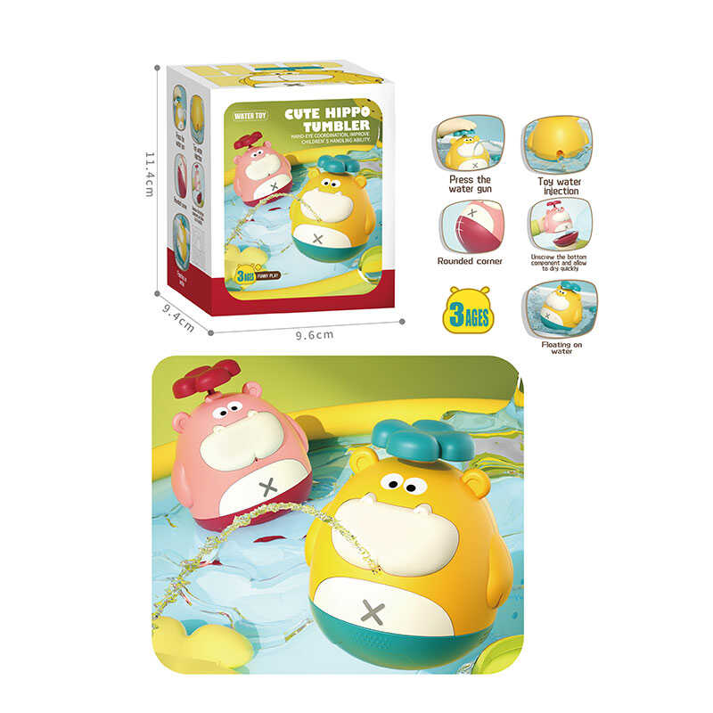 Гра для ванни BBQ 18005 (96) 2 кольори, “Бегемот”, механічний принцип роботи, нелягайко, знімне дно, в коробці