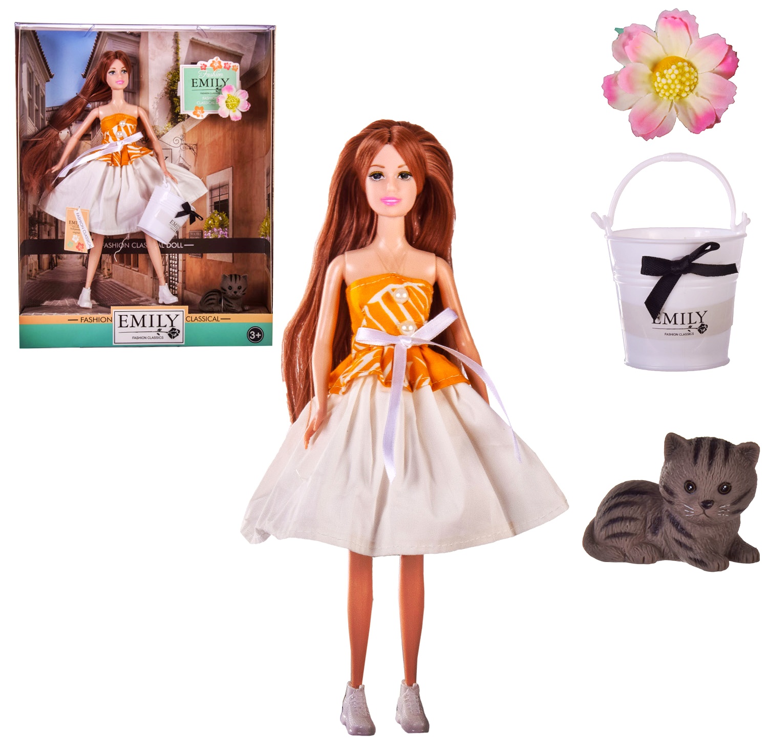 Лялька «Emily» QJ111B , коробка , аксесуари