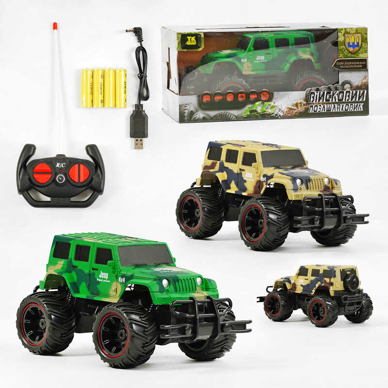 Джип на радіокеруванні TK 4044-90 (18) “TK Group”, 2 кольори, пульт 27 MHz, батарейки перезаряджаються, в коробці
