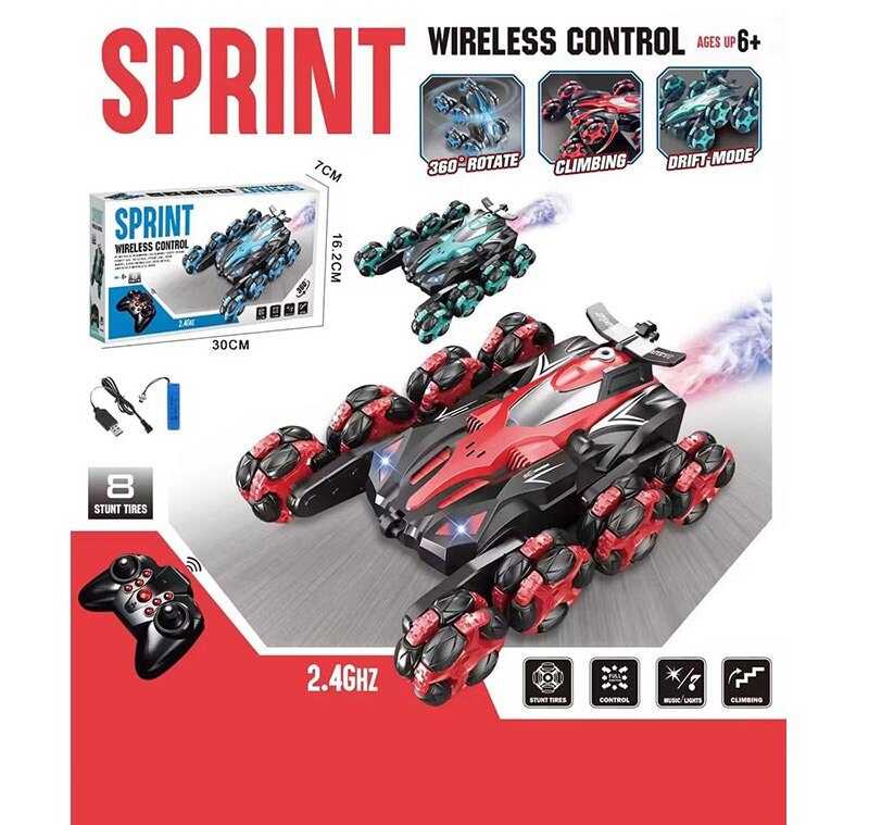 Машина на р/кі 318-1 (36) 3 кольори, підсвічування, звуки, акумулятор 3.7 V, пульт 2,4 GHz, роликові колеса, оберт 360°, парогенератор, в коробці, ВИДАЄТЬСЯ ТІЛЬКИ МІКС ВИДІВ