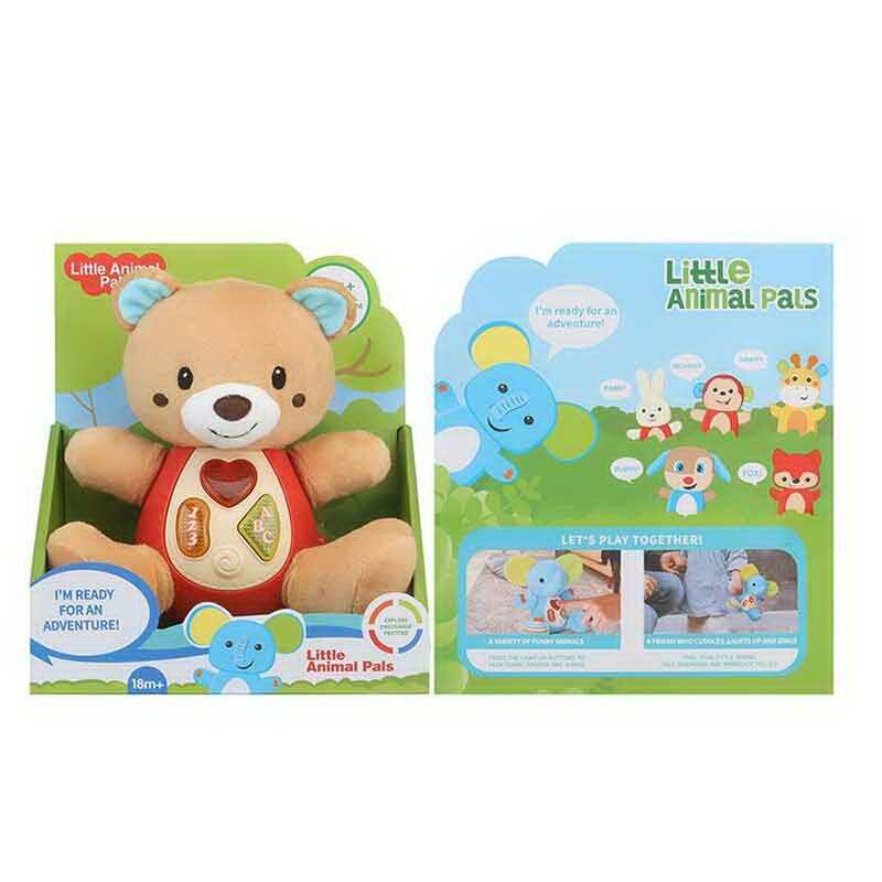 Музичний ведмедик 1913-8 (48) звук, підсвічування, англ. мова, у коробці