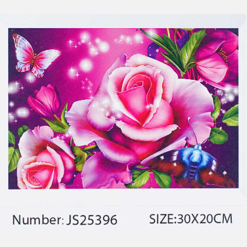 Алмазна мозаїка JS 25396 (50) "TK Group", "Квіти", 30х20, у коробці