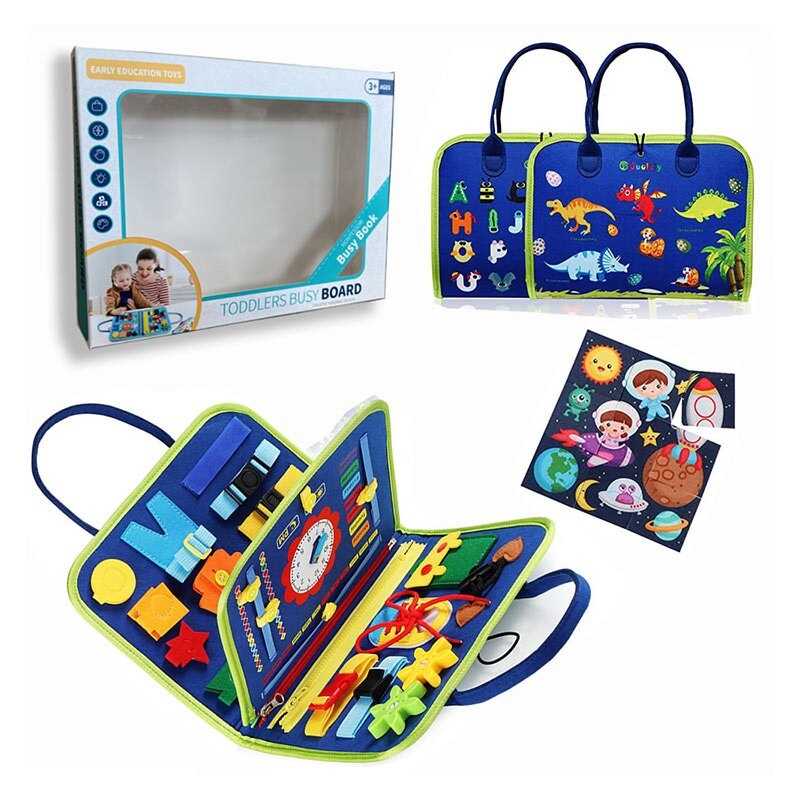 Логічна папка 432-8 A (40) фетр, часові позначення, пазли, рухомі шестерні, ремінці, липучки, пряжки, в коробці