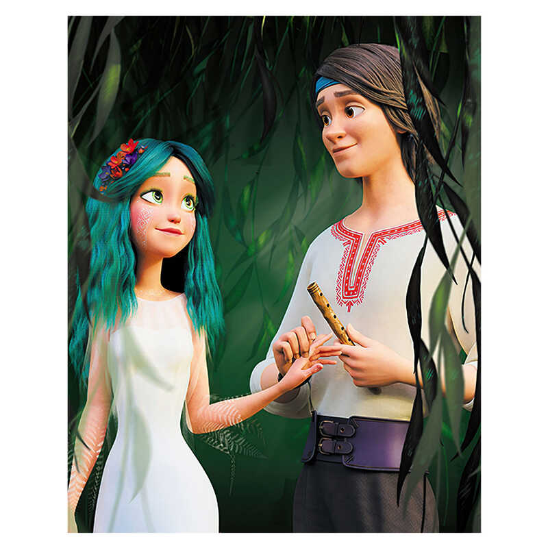 гр Картина за номерами "Мавка.Історія кохання" BS54054 (40) "Ранок", 3 пензлики, акрилові пронумеровані фарби, кріплення до стіни, в плівці