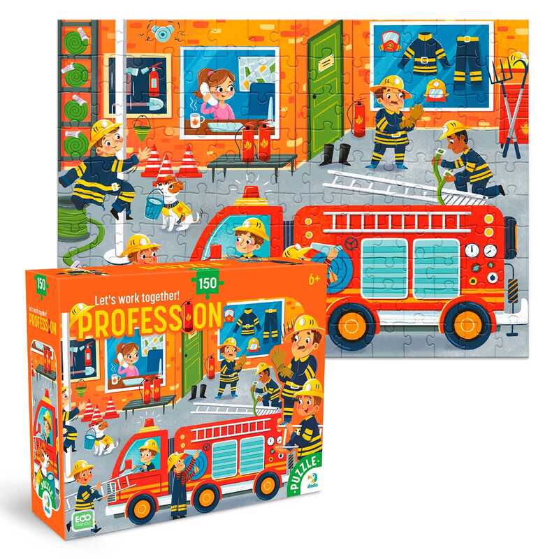 гр Пазл "Професії. Пожежник" 300702 (12) "DoDo", 150 елементів, в коробці