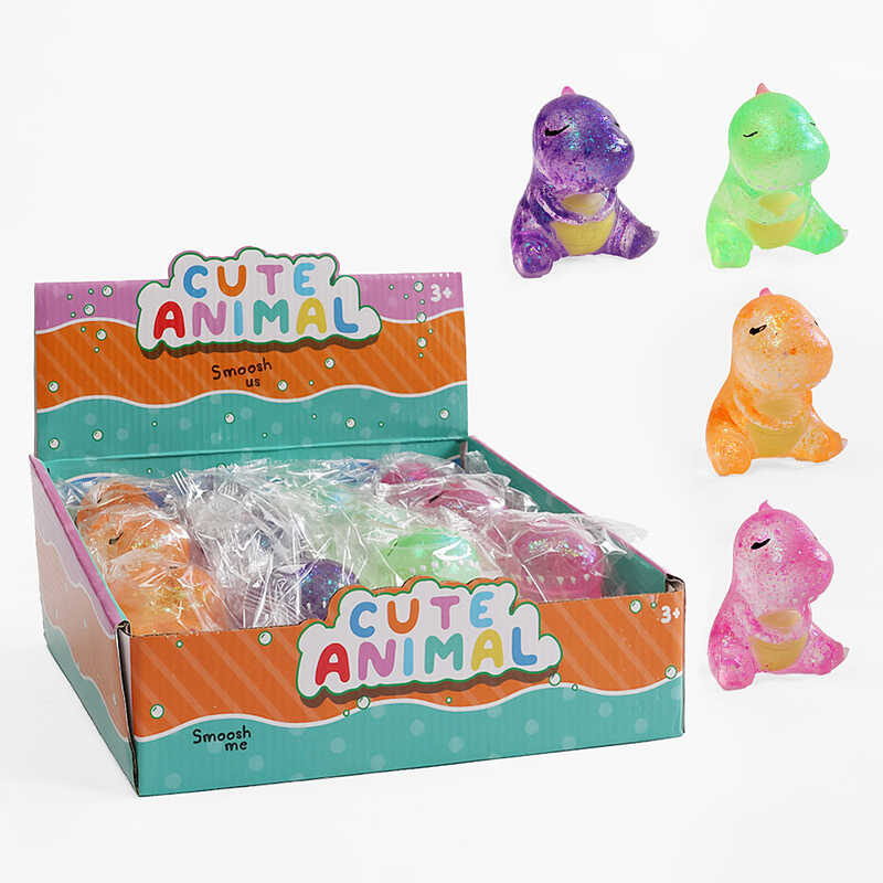 Гра антистрес M 18588 (12) ЦІНА ЗА 12 ШТУК В БЛОЦІ, “Динозаврик”, гелеве наповнення, в коробці