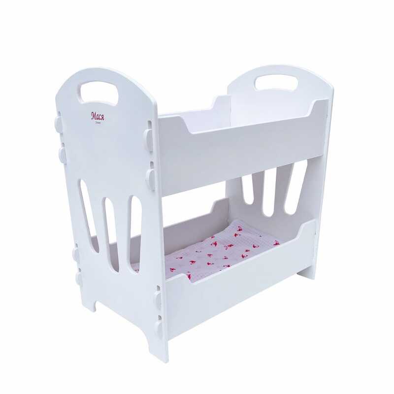 гр Ліжечко для ляльок двоярусне 8002 БІЛА (1) "МАСЯ" в коробці