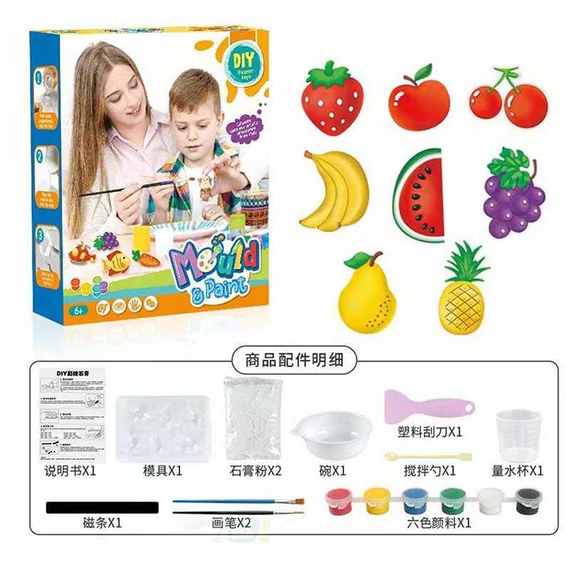 Набір для творчості 168-23 B (72) гіпс, форми для створення фігурок, магнітна стрічка, фарби, інструменти, в коробці