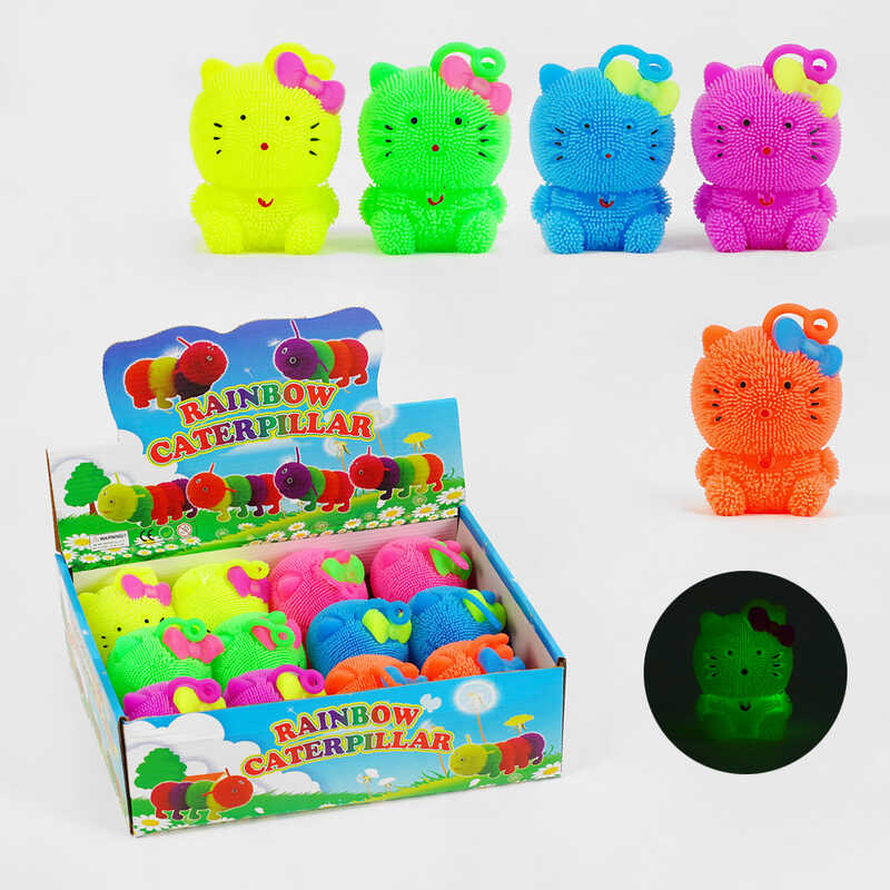 Гра антистрес C 60455 (24) ЦІНА ЗА 12 ШТУК В БЛОЦІ, "Котик", підсвічування