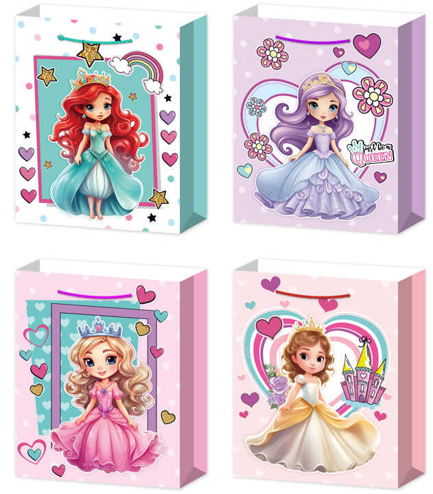 Пакет подарунковий C 75718 (720) 4 види, МАЛЕНЬКИЙ, ВИДАЄТЬСЯ МІКС ВИДІВ