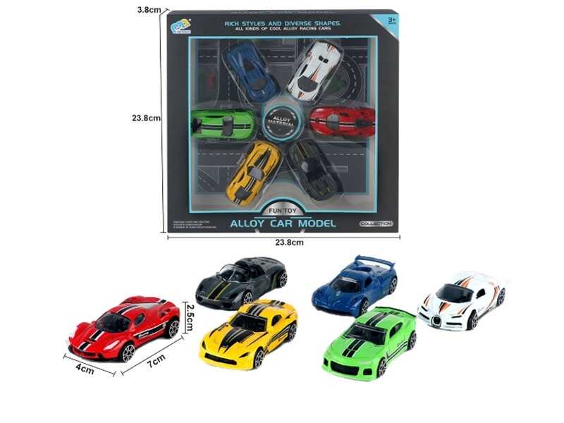 Набір машин 6619 (96/2) 6 штук, металопластик, інерція, в коробці