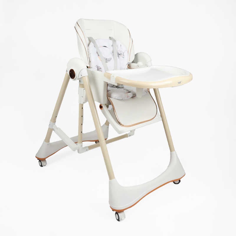 Стільчик для годування Toti 73116 (1) мягкий чохол PU з подушкою, гойдалка, 4 колеса, з’ємний столик, в коробці