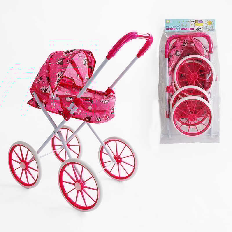 Візок для ляльок TK 83-205 (24/2) "TK Group", складна конструкція, пупс до 35 см, металевий каркас, в пакеті