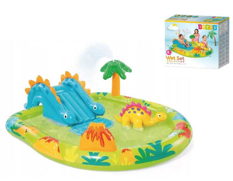 Intex Надувний ігровий центр 57166 (3) «Дінопарк», 191 х 152 х 58 см, об'єм 143 л