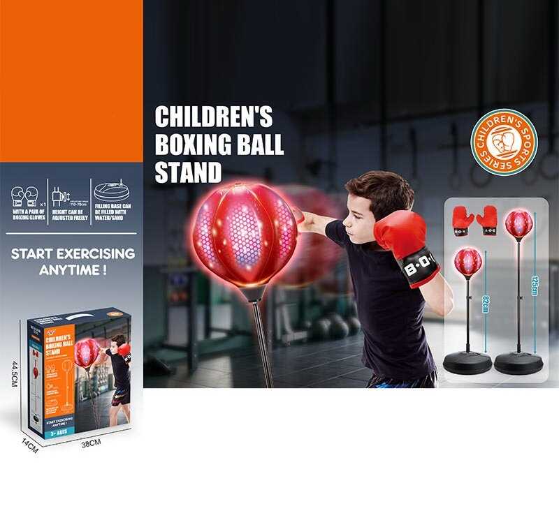 Боксерський набір 777-778 AD (10) підсвічування, максимальна висота - 125 см, рукавички, насос, в коробці