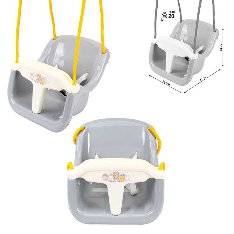 гр Гойдалка 2147 (6) ТЕМНО-СІРА, "Technok Toys", 34,5х31х34 см, до 20 кг