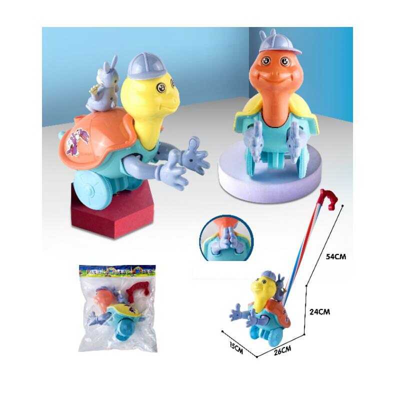 Каталка 388 (60/2) "Черепашка", 2 види, на паличці, з дзвіночком, у пакеті