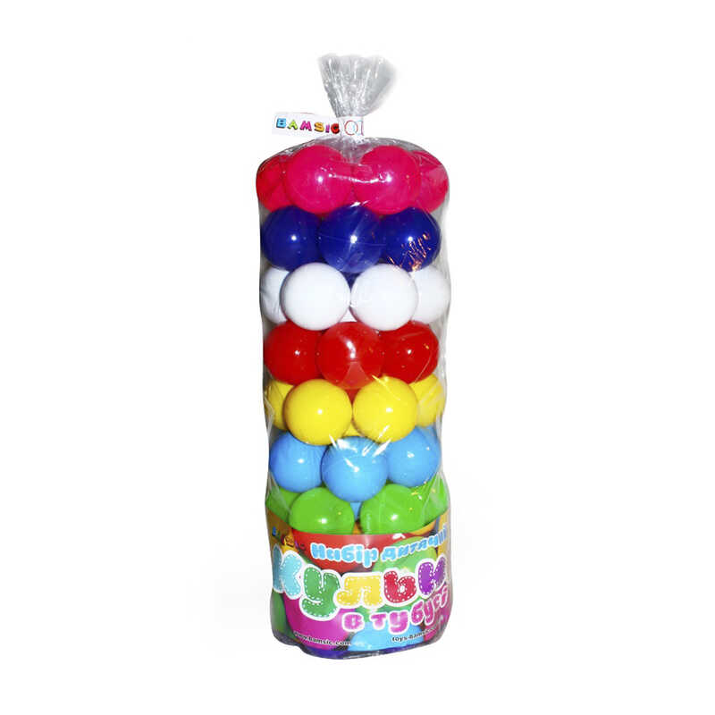 гр Набір для сухого басейну "Кульки в тубусі" 62 штуки 0262 (6) "BAMSIC"