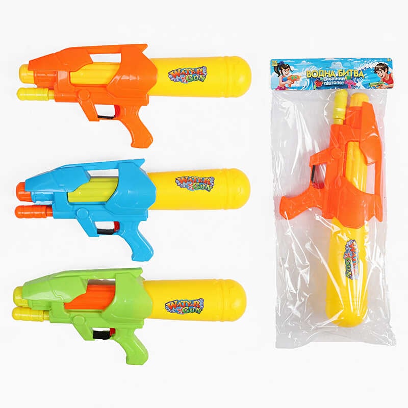 Водний пістолет TK 7712/022 (120/2) "TK Group", 3 види, довжина 38 см, помповий механізм, знімний балон, в пакеті, ВИДАЄТЬСЯ МІКС