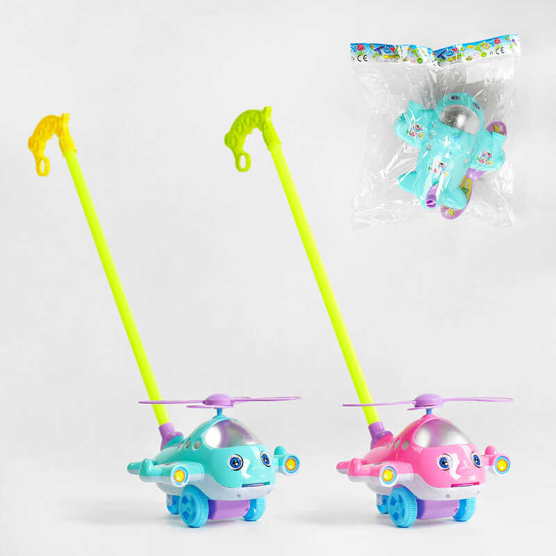 Каталка 198-12 (108) 2 кольори, на паличці, з дзвіночком, у пакеті