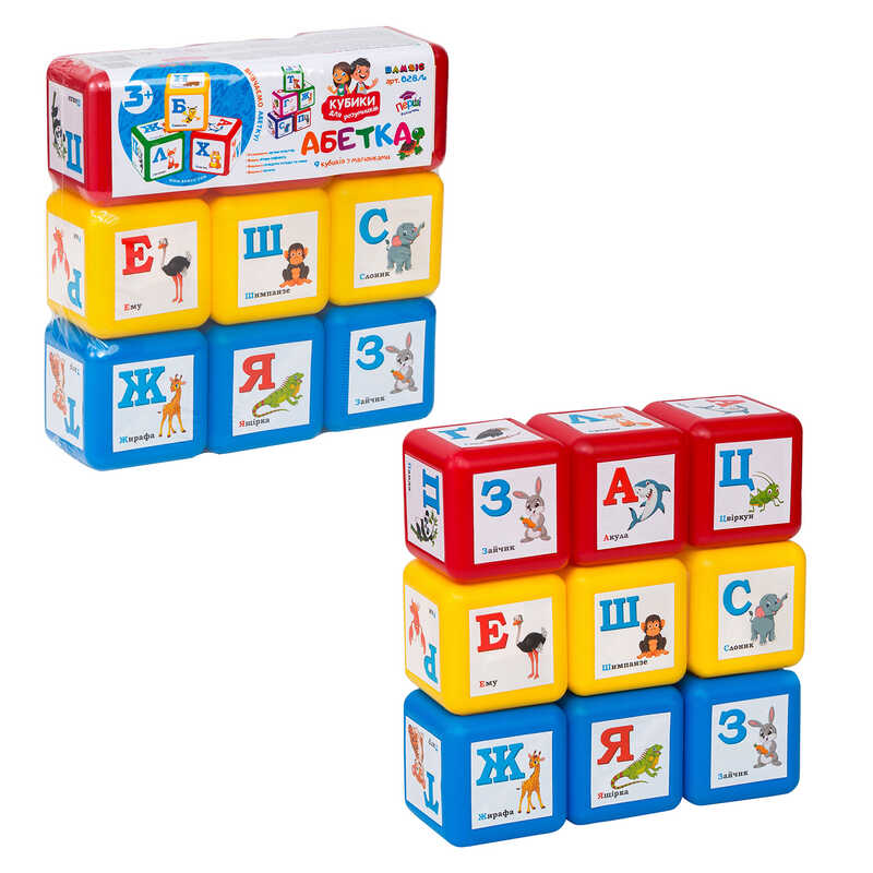 гр Кубики маленькі "Абетка" 028/4 (30) "BAMSIC"