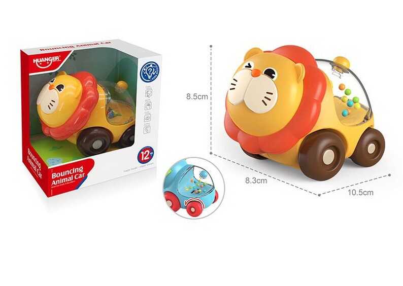 Машинка-брязкальце НЕ 8057 (96/2) левеня, в коробці