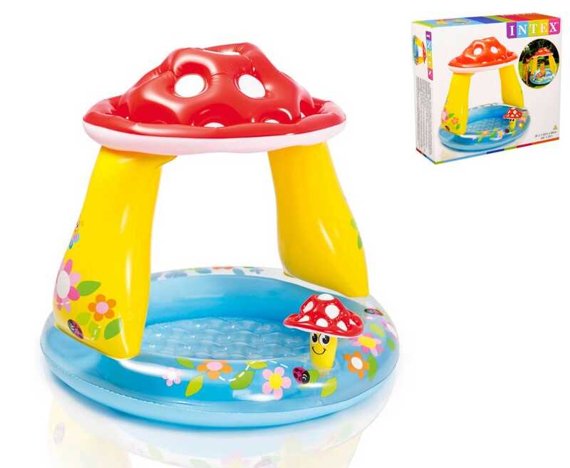 Intex Басейн 57114 NP "Гриб" (6) з навісом, розміром 102х89 см., 45л, від 1 до 3 років