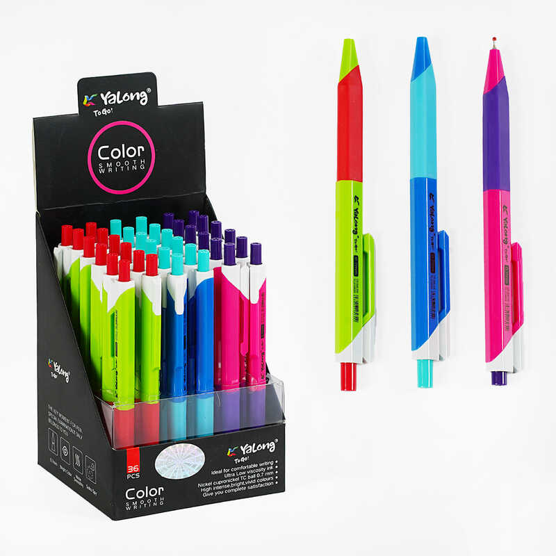 Набір кулькових ручок С 62109 (40) ЦІНА ЗА 36 ШТУК В БЛОЦІ, синя паста, в коробці