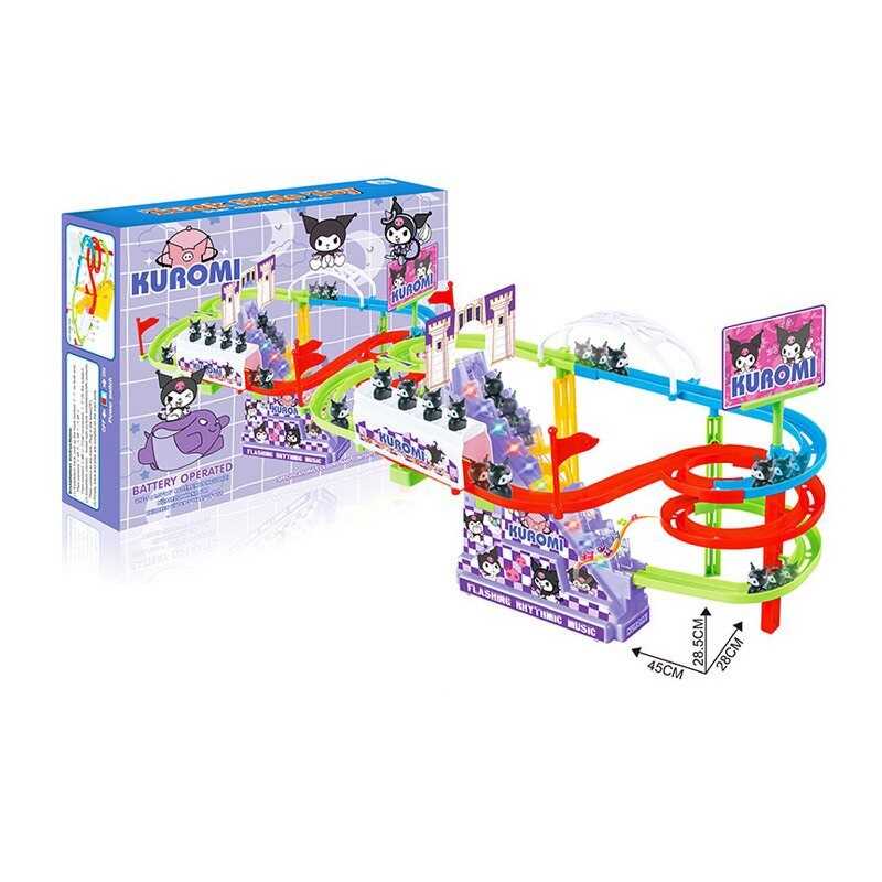 Трек 2019 A (36) на батарейках, автоматичний підйомник, підсвітка, музика, герої, в коробці