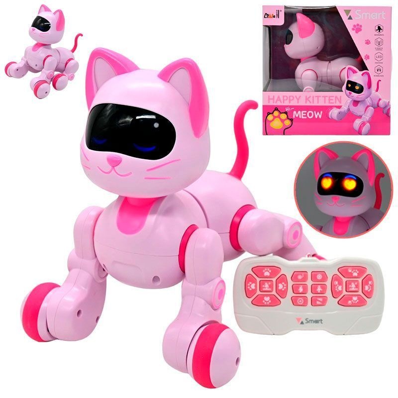 Робо-Кошеня на радіокеруванні 924-02, акум. 3,7 V, пульт керування, трюки, підсвічування, звуки, рухливі елементи, LED очі, сенсор. датчик, в коробці